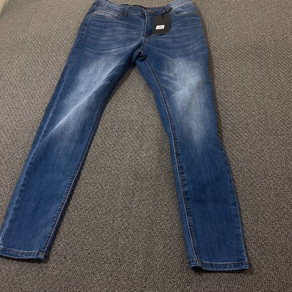 GINGTTO Other - GINGTTO Mens Jeans Size 32x28 Skinny Fit Stretch Pants 32 28 Blue Denim